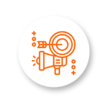 Muestra diana y megáfono para estrategia de marketing digital en Venezuela Agencia