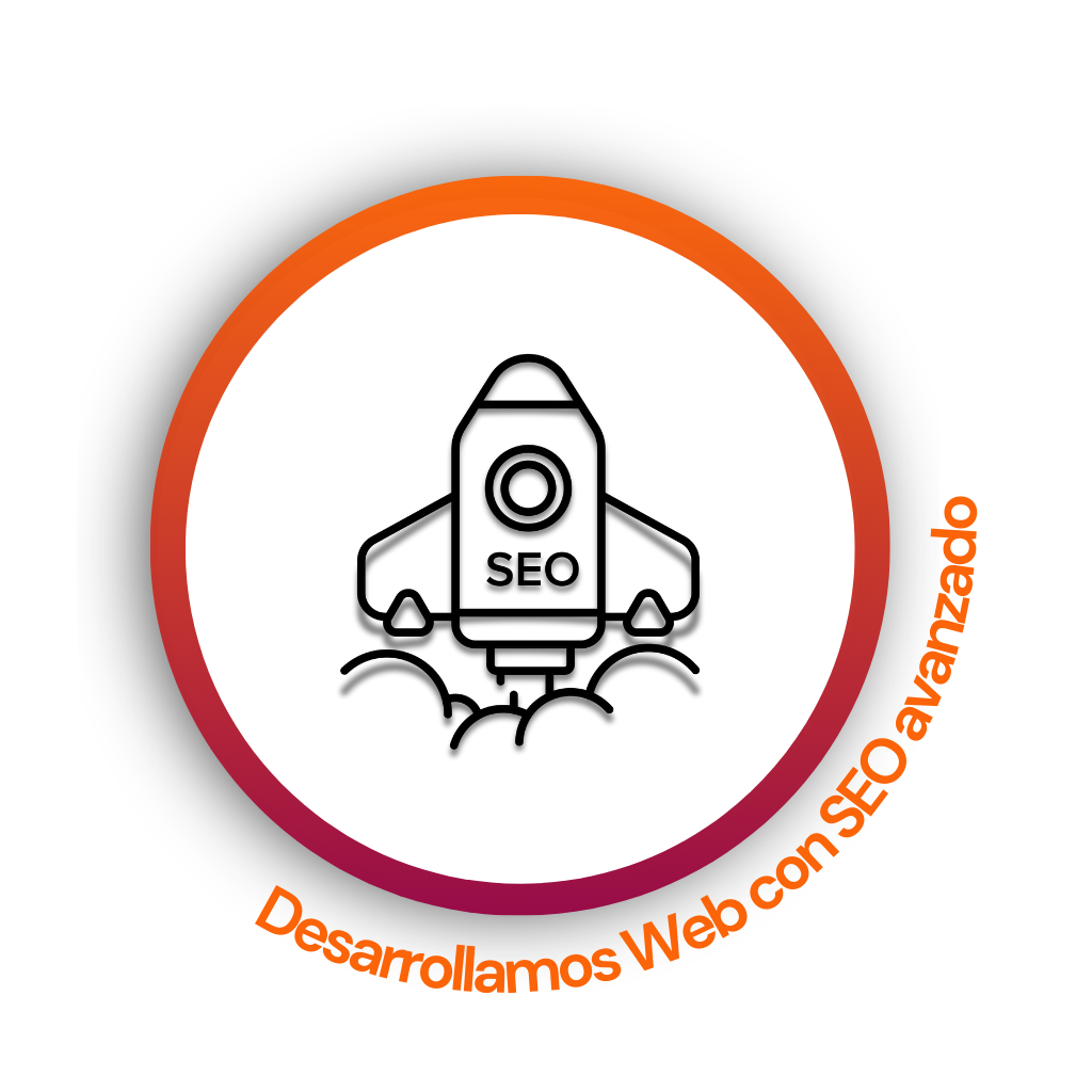 Muestra cohete SEO despegando en diseño web SEO