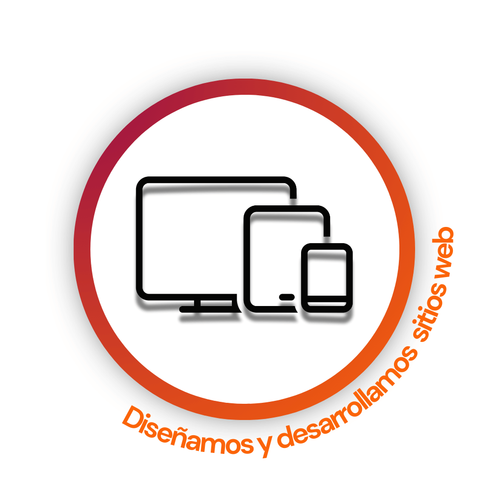 Muestra icono con diferentes pantallas para diseño web responsivo